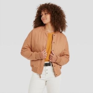 NWT Universal Thread Tan Bomber Jacket Plus Size XXL